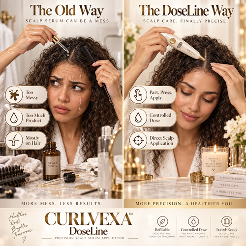 CURLVEXA™ DoseLine | Precision Scalp Serum Applicator