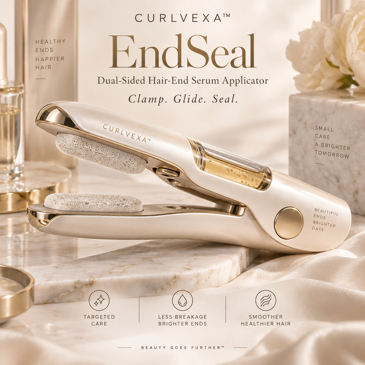 CURLVEXA™ EndSeal  Dual-Sided Hair-End Serum Applicator