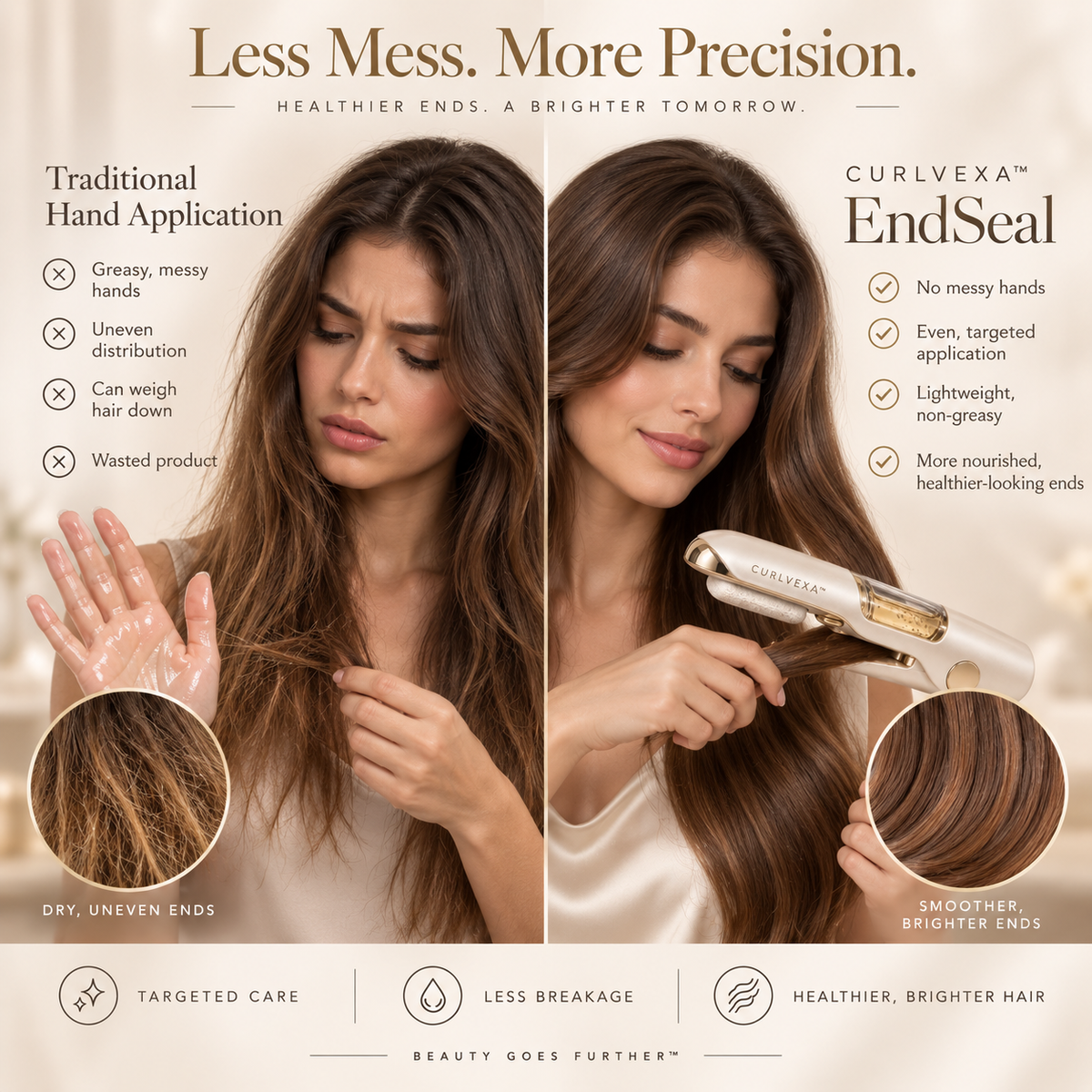 CURLVEXA™ EndSeal  Dual-Sided Hair-End Serum Applicator