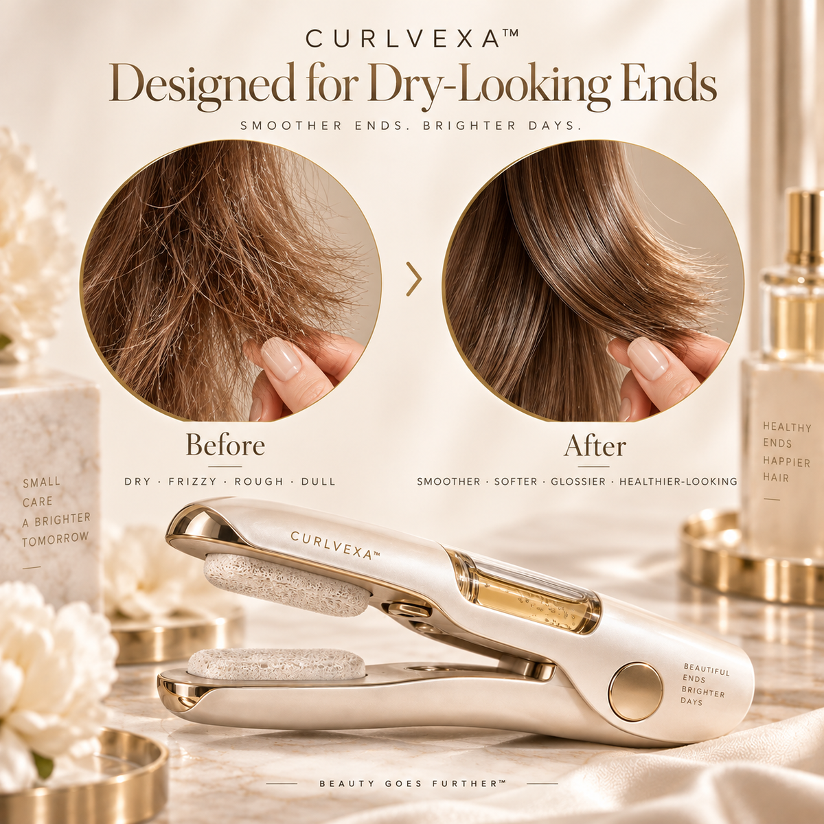 CURLVEXA™ EndSeal  Dual-Sided Hair-End Serum Applicator