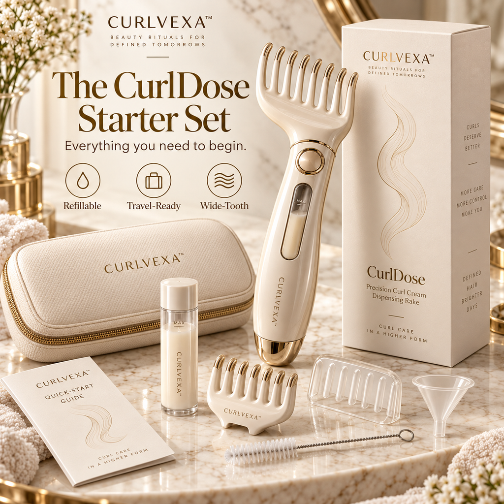 CURLVEXA™ CurlDose | Precision Curl Cream Dispensing Rake