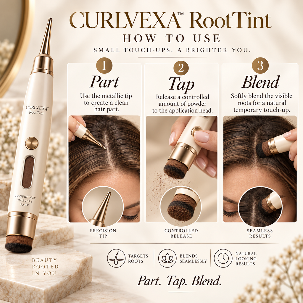 CURLVEXA™ RootTint | Precision Root Touch-Up Powder Applicator