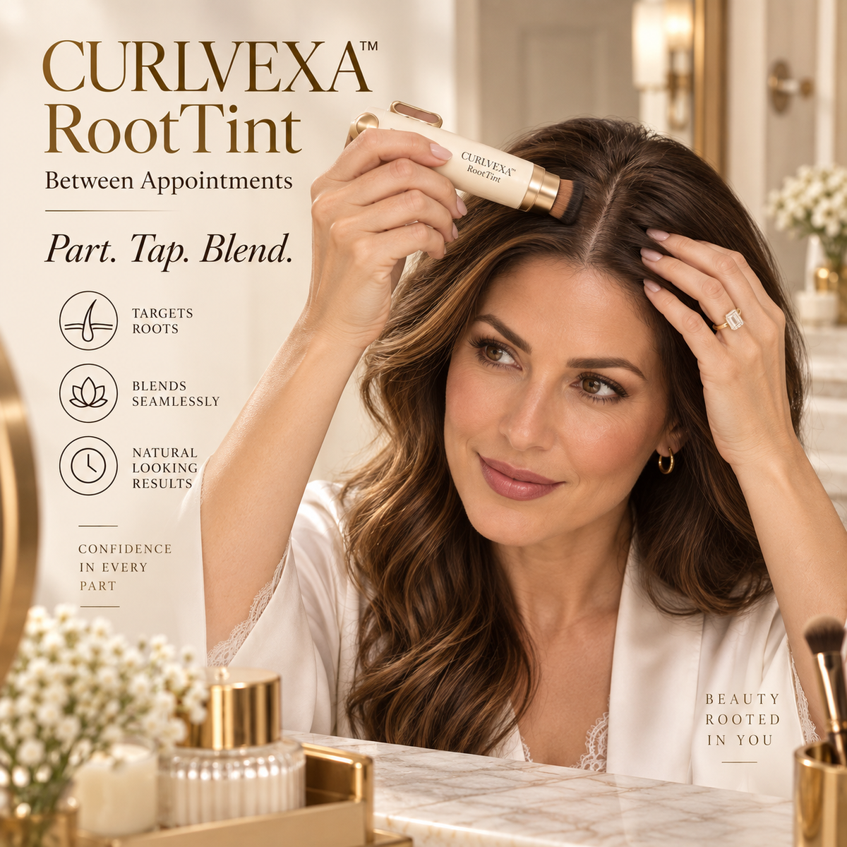 CURLVEXA™ RootTint | Precision Root Touch-Up Powder Applicator