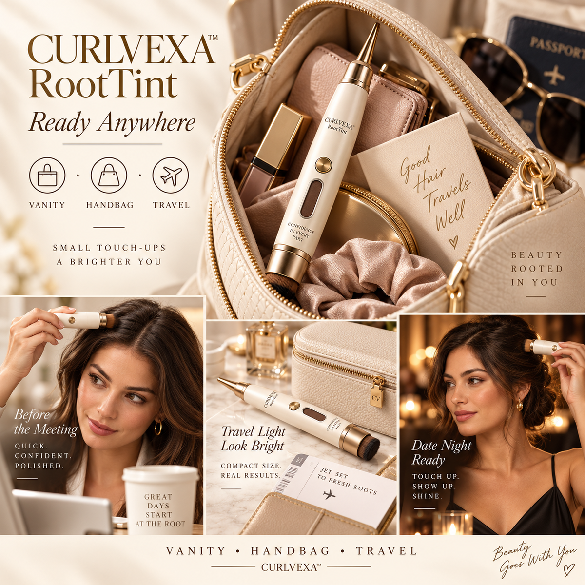 CURLVEXA™ RootTint | Precision Root Touch-Up Powder Applicator