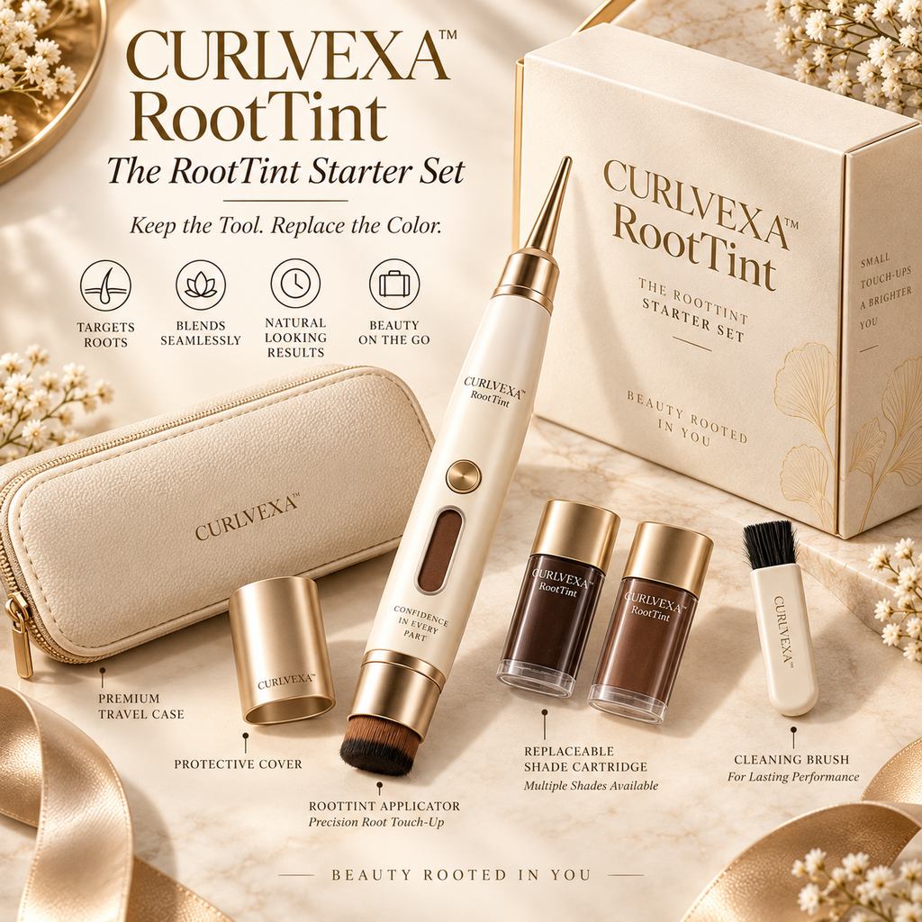 CURLVEXA™ RootTint | Precision Root Touch-Up Powder Applicator