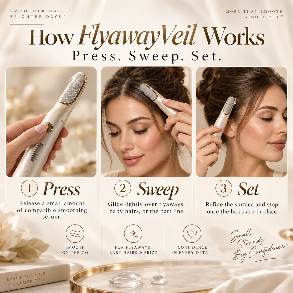 CURLVEXA™ FlyawayVeil | Precision Flyaway Smoothing Applicator