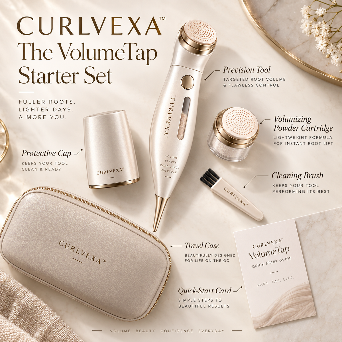 CURLVEXA™ VolumeTap | Precision Root Volume Powder Applicator