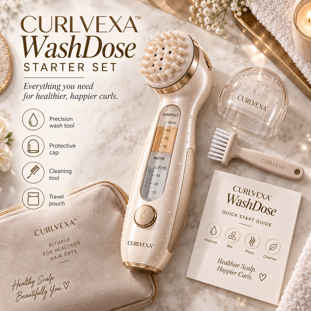 CURLVEXA™ WashDose Precision Shampoo Dosing & Scalp Cleansing System