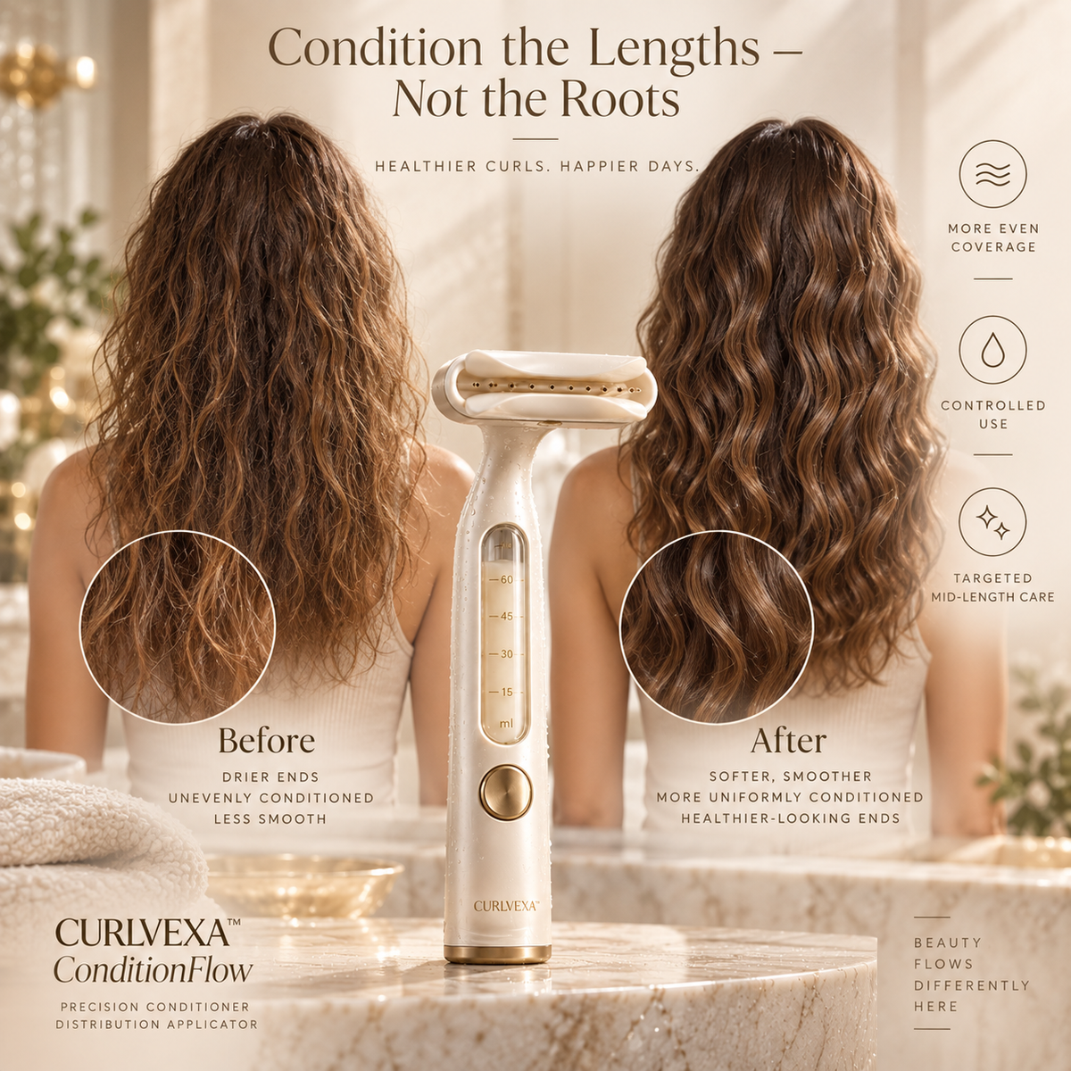 CURLVEXA™ ConditionFlow | Precision Conditioner Distribution Applicator