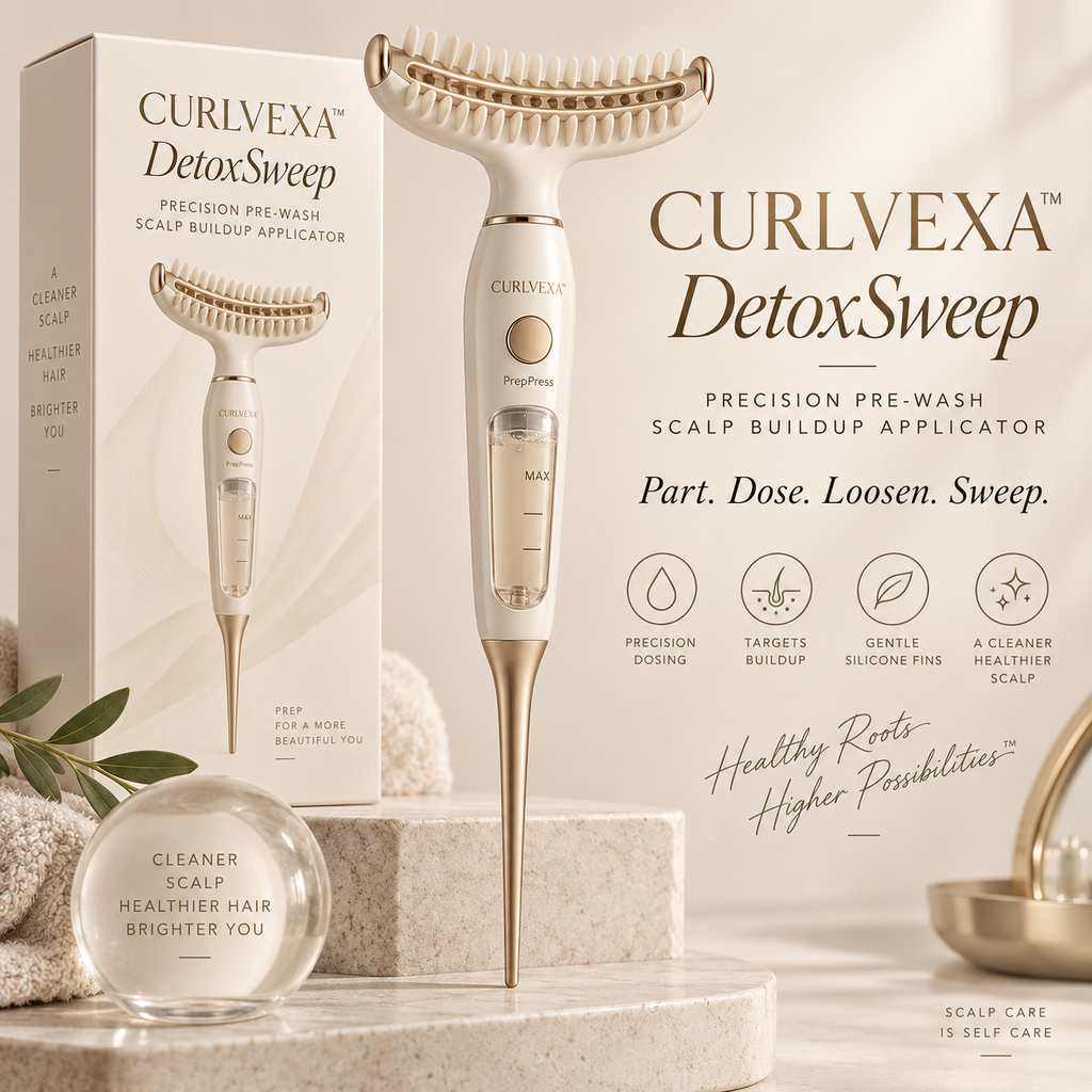 CURLVEXA™ DetoxSweep  Precision Pre-Wash Scalp Buildup Applicator