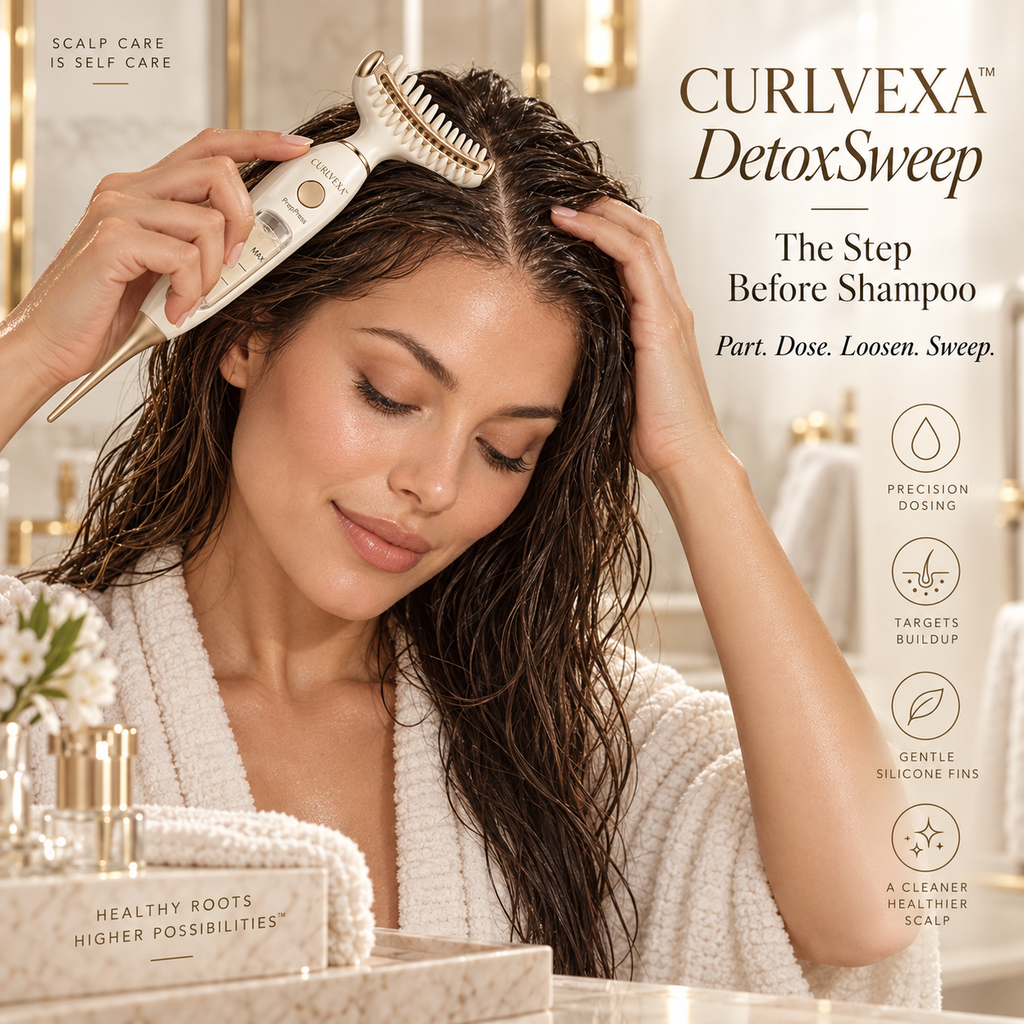 CURLVEXA™ DetoxSweep  Precision Pre-Wash Scalp Buildup Applicator
