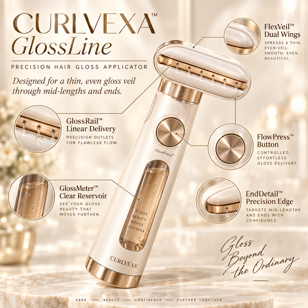 CURLVEXA™ GlossLine | Precision Hair Gloss Applicator