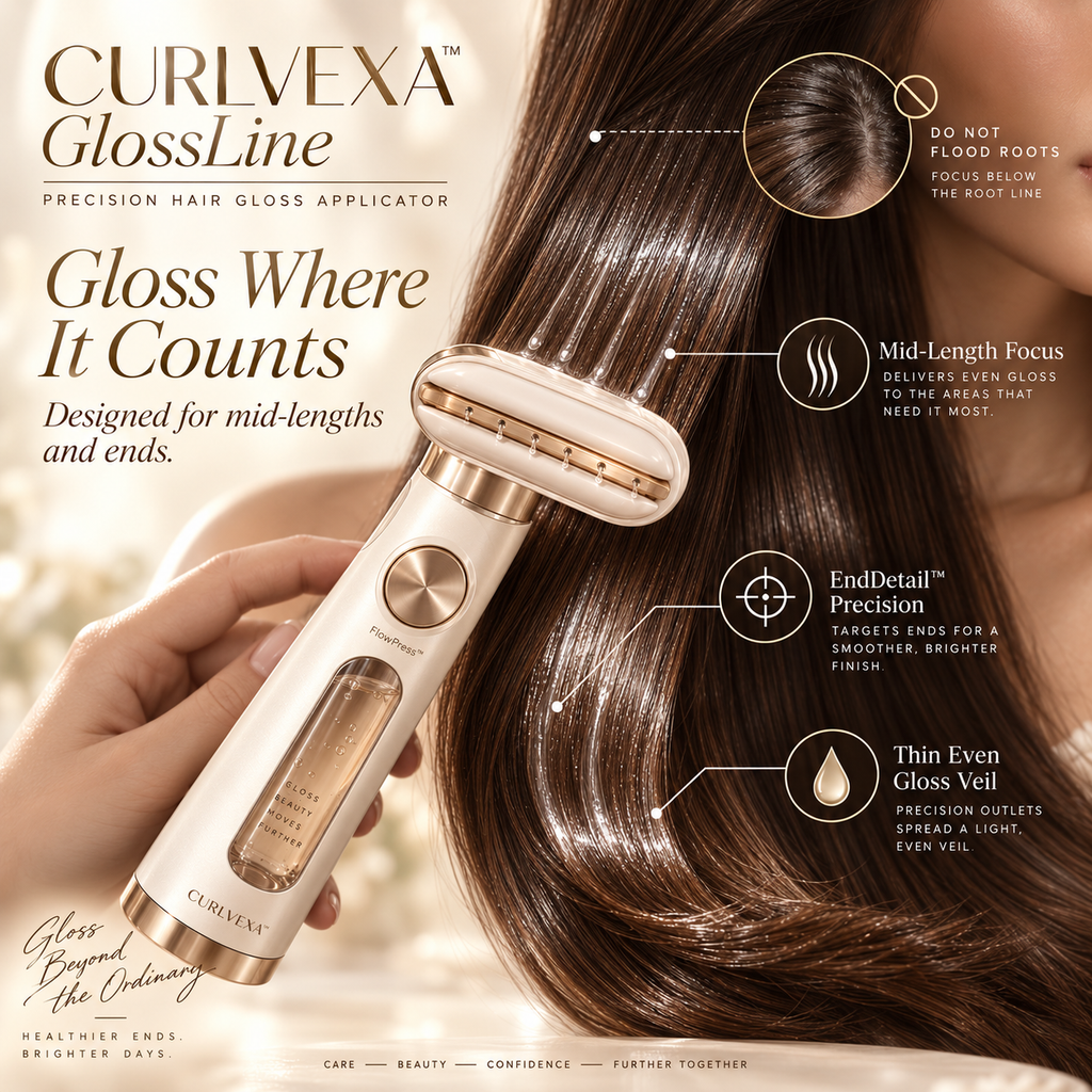 CURLVEXA™ GlossLine | Precision Hair Gloss Applicator
