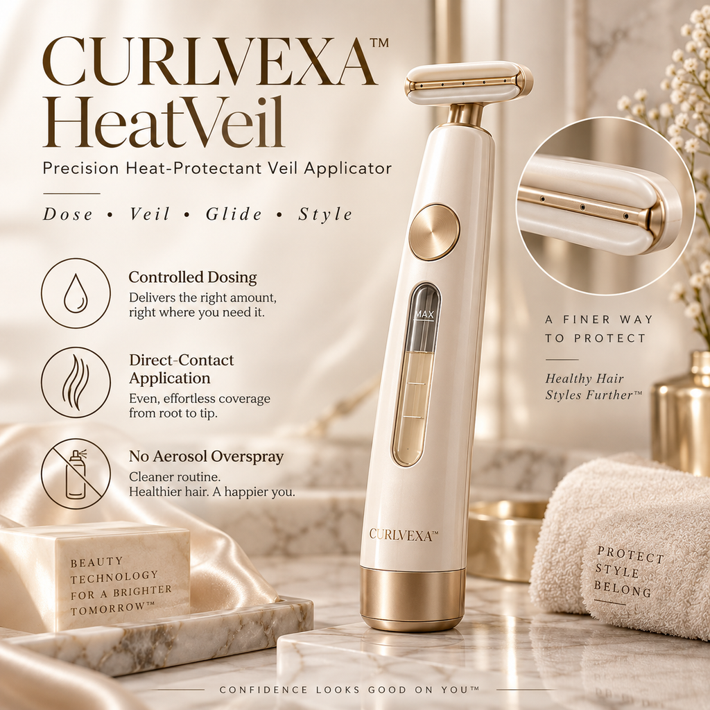 CURLVEXA™ HeatVeil | Precision Heat-Protectant Applicator