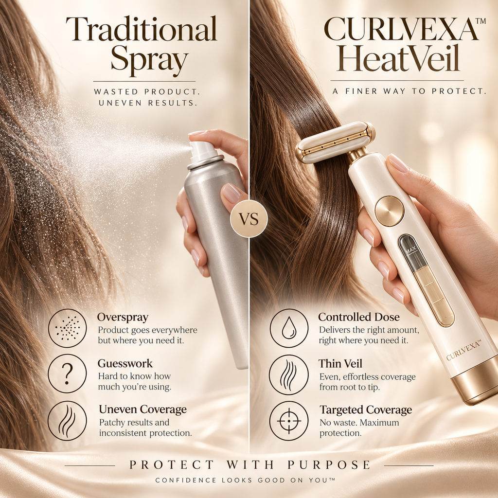CURLVEXA™ HeatVeil | Precision Heat-Protectant Applicator