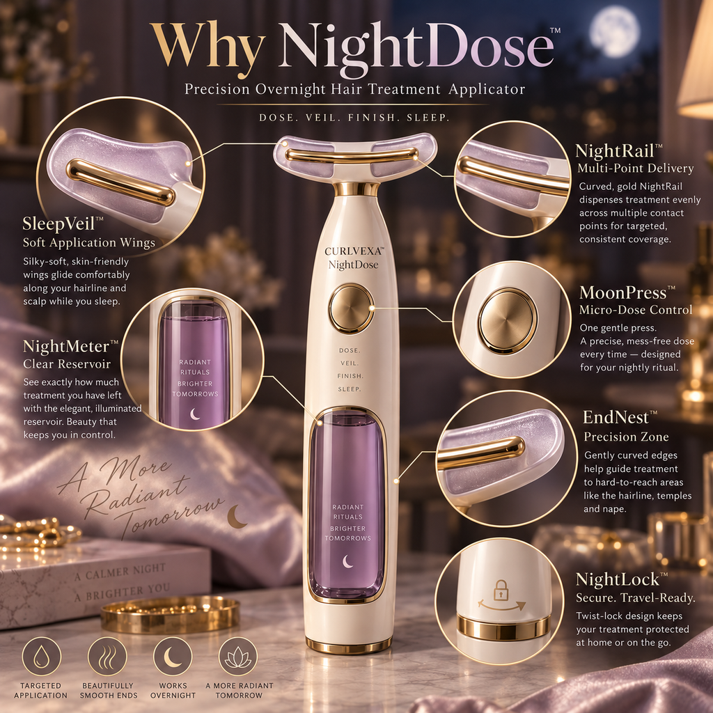 CURLVEXA™ NightDose | Precision Overnight Hair Treatment Applicator