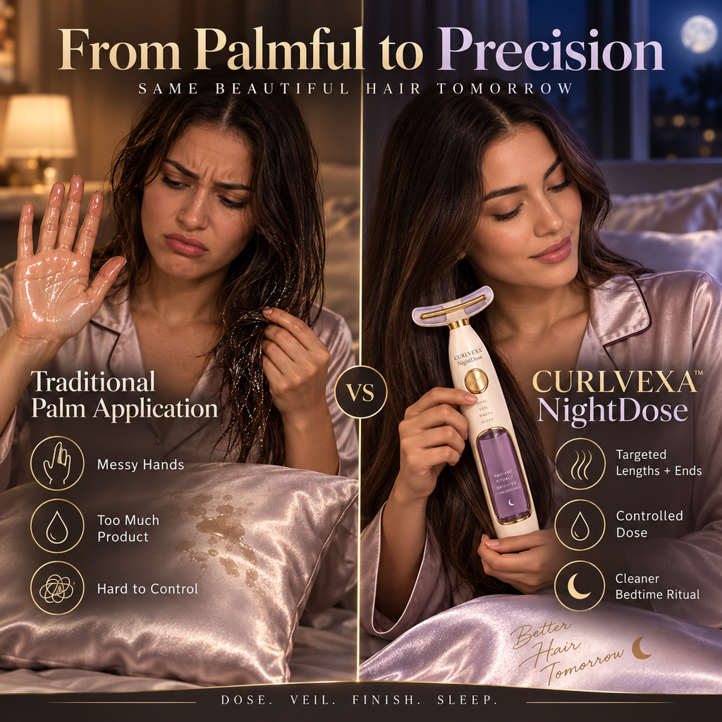 CURLVEXA™ NightDose | Precision Overnight Hair Treatment Applicator