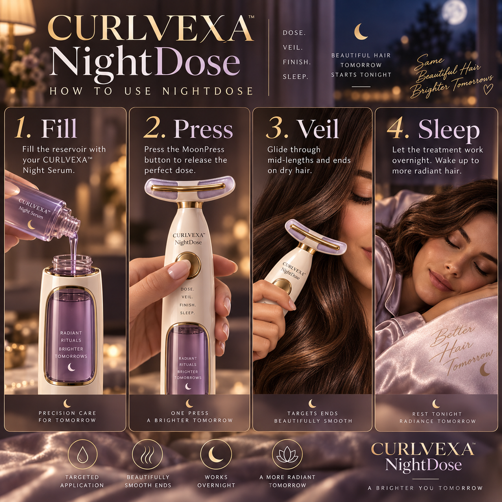 CURLVEXA™ NightDose | Precision Overnight Hair Treatment Applicator