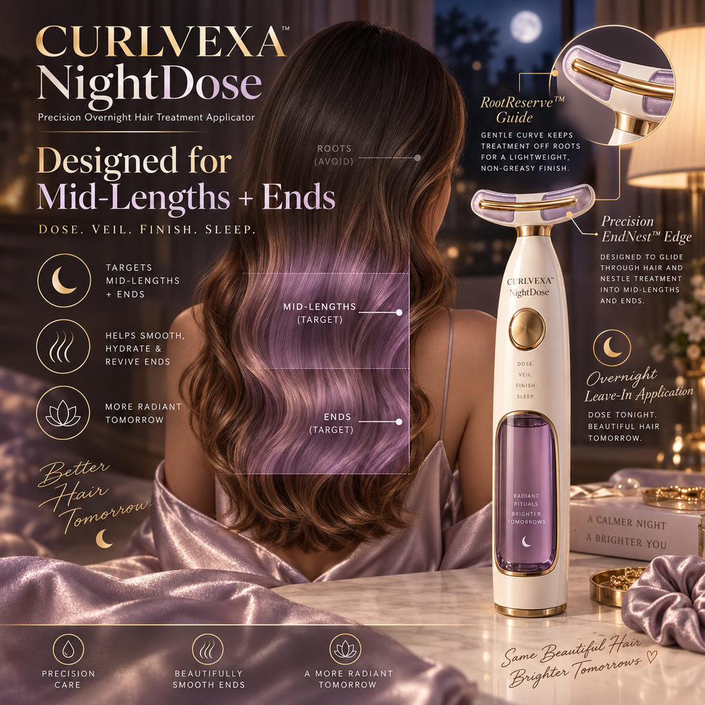 CURLVEXA™ NightDose | Precision Overnight Hair Treatment Applicator