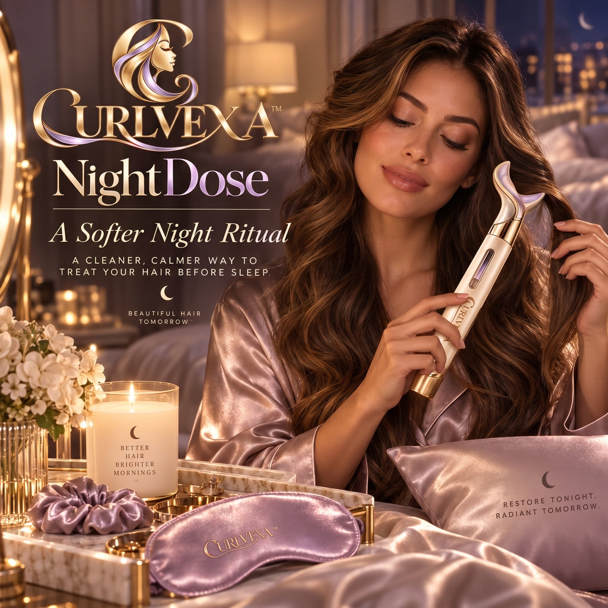 CURLVEXA™ NightDose | Precision Overnight Hair Treatment Applicator